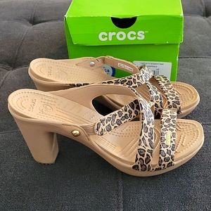 Crocs Cyprus iv leopard heel